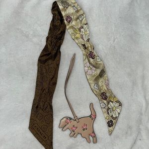 Coach Tea Roses Bag Scarf & Rexy Charm